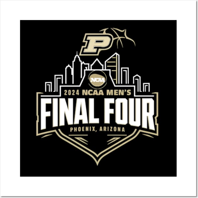 Purdue Boilermakers Final Four 2024 basketball city Wall Art by YASSIN DESIGNER